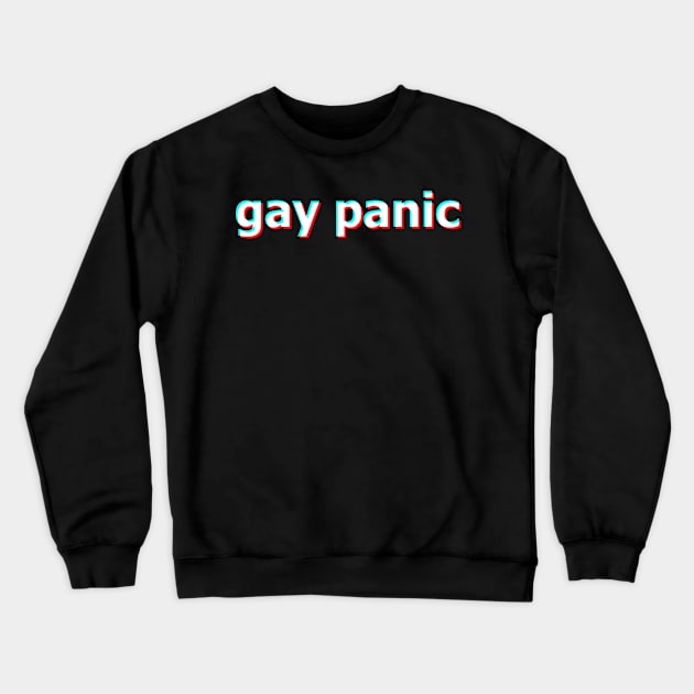 gay panic - glitch Crewneck Sweatshirt by VikingElf